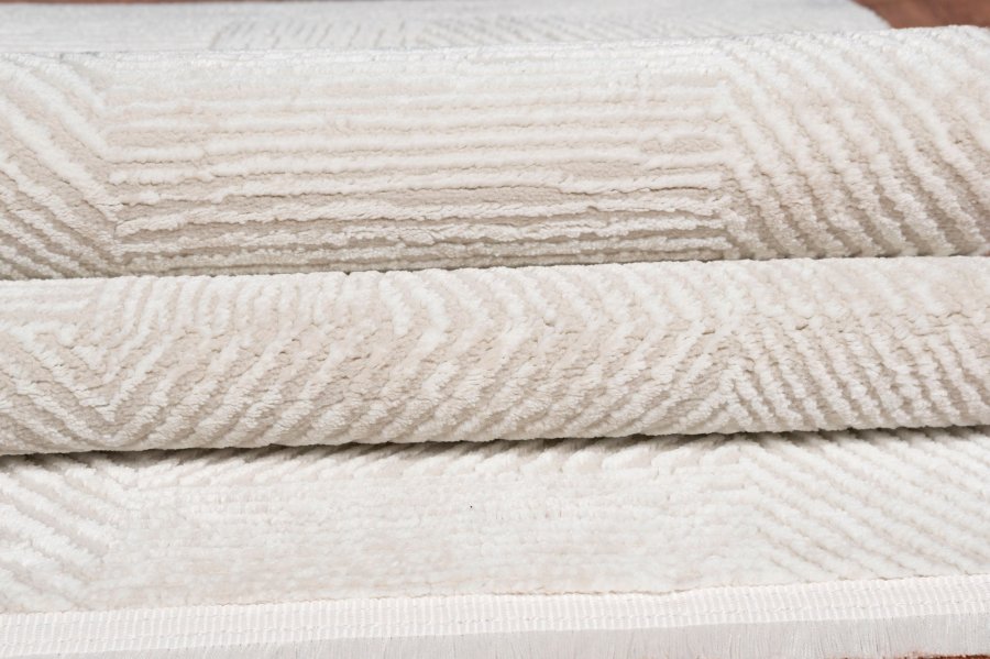 TEPPI Leo Hall gulvtppe, rektangulr - creme polypropylen/polyester (80x200)