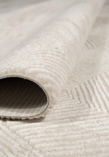 TEPPI Leo Hall gulvtppe, rektangulr - creme polypropylen/polyester (80x250)