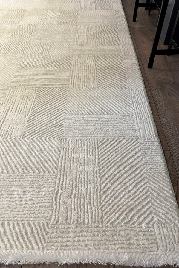 TEPPI Leo Hall gulvtppe, rektangulr - creme polypropylen/polyester (80x500)