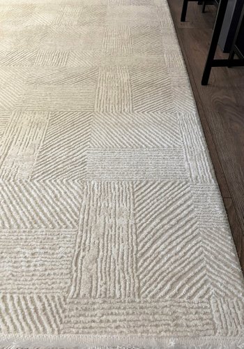 TEPPI Leo Hall gulvtppe, rektangulr - creme polypropylen/polyester (100x300)