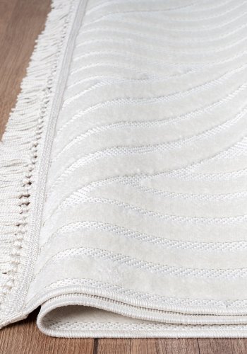 TEPPI Sosa Hall gulvtppe, rektangulr - hvid polypropylen (100x150)