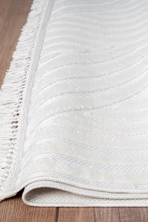 TEPPI Sosa Hall gulvtppe, rektangulr - hvid polypropylen (100x150)