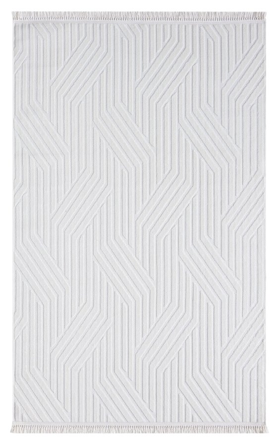 TEPPI Sosa Hall gulvtppe, rektangulr - hvid polypropylen (100x150)