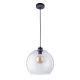 TK Cubus loftlampe - klar glas og sort metal