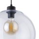 TK Cubus loftlampe - klar glas og sort metal