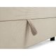 Space Dreams sengebund, m. opbevaring, u. topmadras - beige velour og sort tr (200x80)