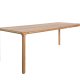 ZUIVER Storm spisebord, rektangulr - natur asketrsfinér og natur asketr (220x90)
