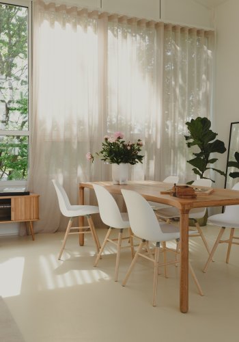 ZUIVER Storm spisebord, rektangulr - natur asketrsfinér og natur asketr (220x90)