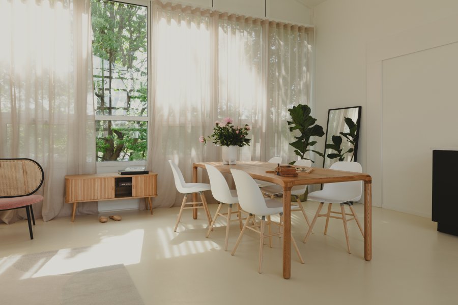 ZUIVER Storm spisebord, rektangulr - natur asketrsfinér og natur asketr (220x90)