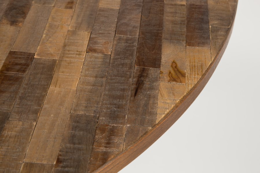 WHITE LABEL LIVING Mo spisebord, rund - natur teaktr og metal (110)