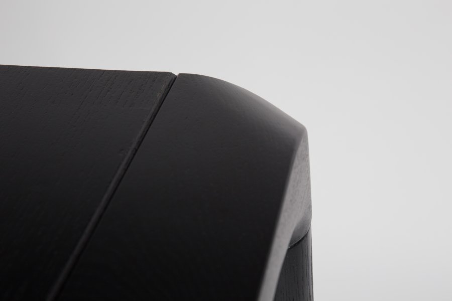 ZUIVER Storm spisebord, rektangulr - sort asketrsfinér og sort asketr (180x90)