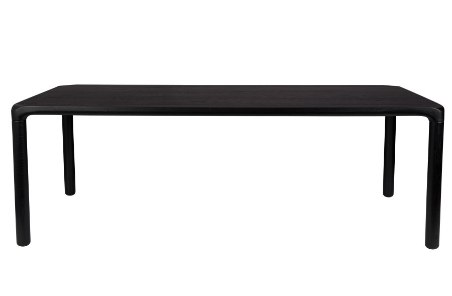 ZUIVER Storm spisebord, rektangulr - sort asketrsfinér og sort asketr (220x90)