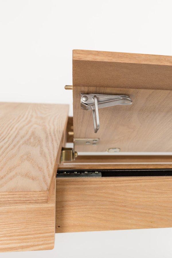 ZUIVER Glimps spisebord, m. butterflybordplade - natur egetrsfinér og asketr (120/162x80)