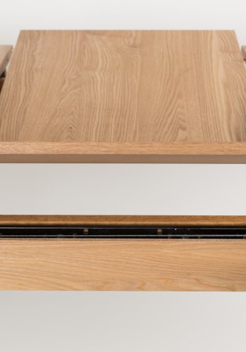 ZUIVER Glimps spisebord, m. butterflybordplade - natur egetrsfinér og asketr (120/162x80)