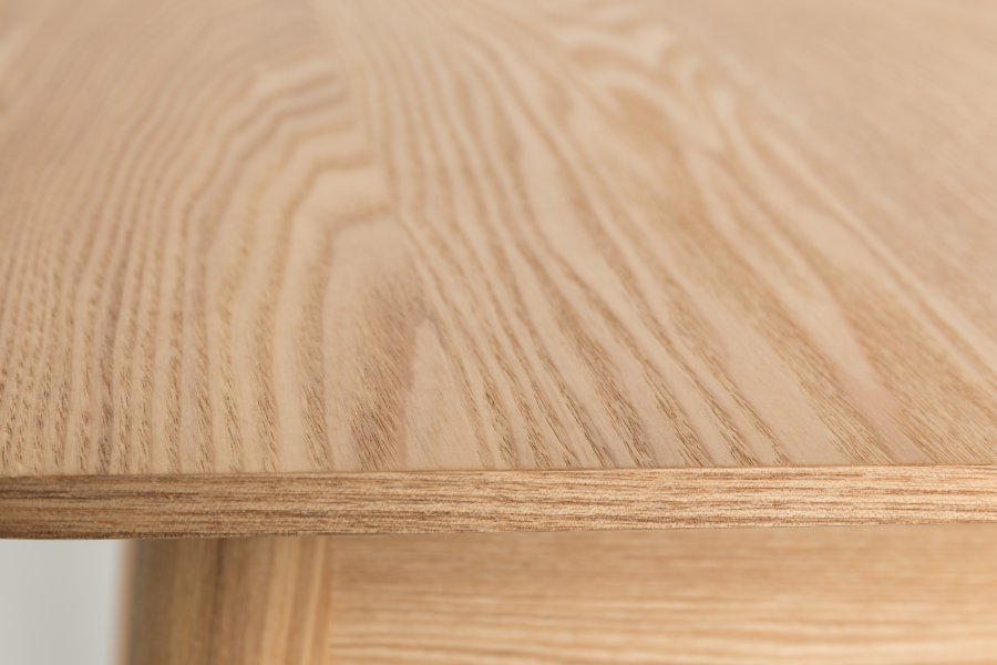 ZUIVER Glimps spisebord, m. butterflybordplade - natur egetrsfinér og asketr (120/162x80)