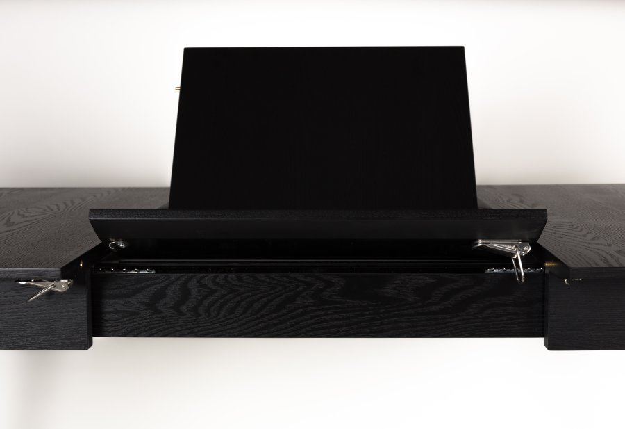 ZUIVER Glimps spisebord, m. butterflybordplade - sort egetrsfinér og asketr (120/162x80)