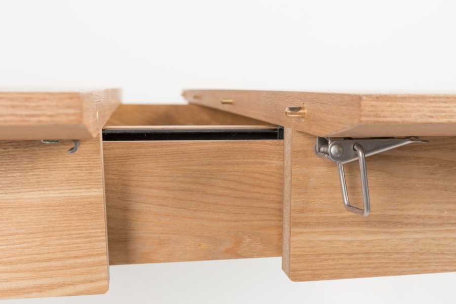 ZUIVER Glimps spisebord, m. butterflybordplade - natur egetrsfinér og asketr (180/240x90)