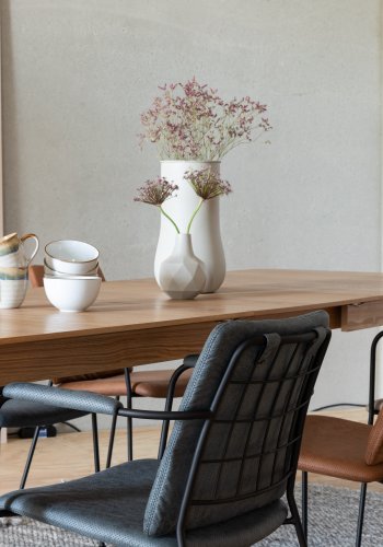 ZUIVER Glimps spisebord, m. butterflybordplade - natur egetrsfinér og asketr (180/240x90)