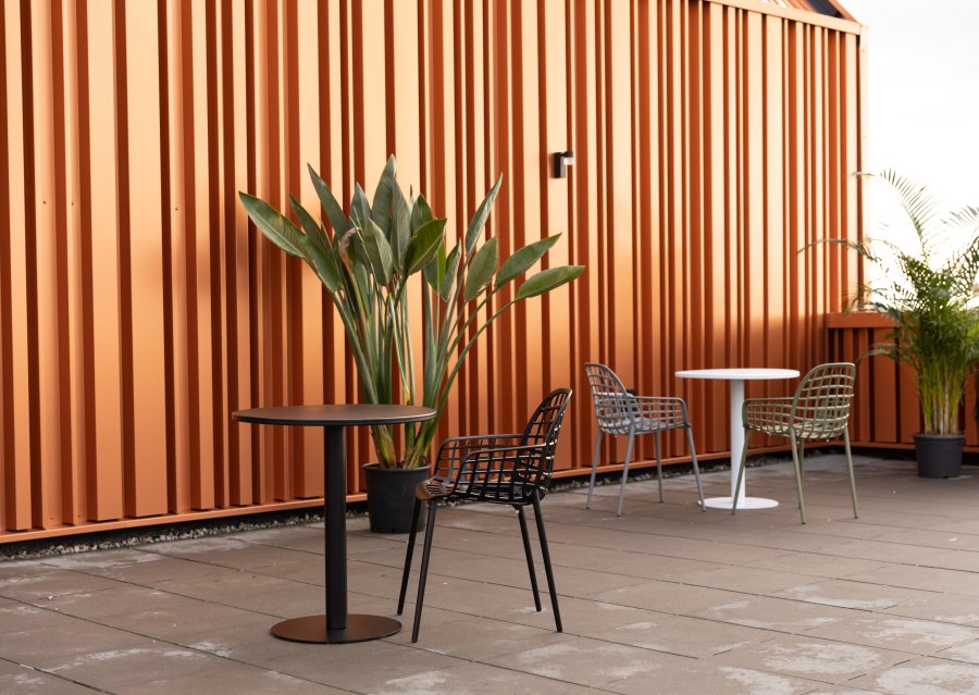 ZUIVER Metsu Bistro havebord, rund - sort stl (70)