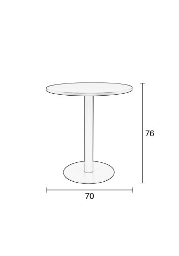 ZUIVER Metsu Bistro havebord, rund - grn stl (70)