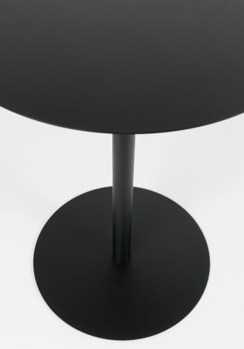 ZUIVER Snow Bistro bord, rund - sort stl (57)