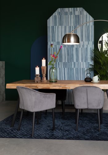 WHITE LABEL LIVING Suri spisebord, rektangulr - natur teaktr og metal (180X90)