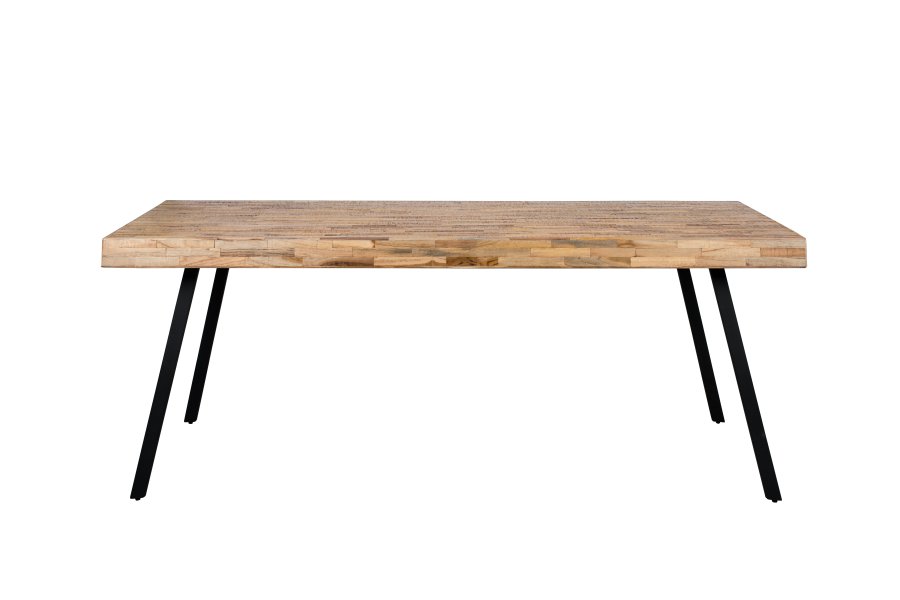 WHITE LABEL LIVING Suri spisebord, rektangulr - natur teaktr og metal (200X90)