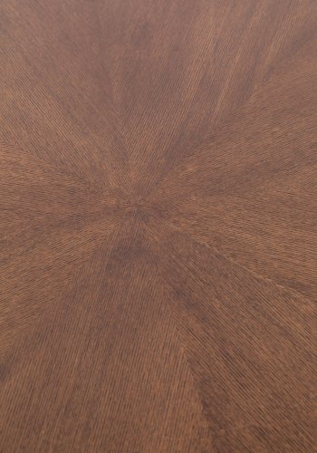 WHITE LABEL LIVING Denise spisebord, rund - brun askefinér og sort metal (91)