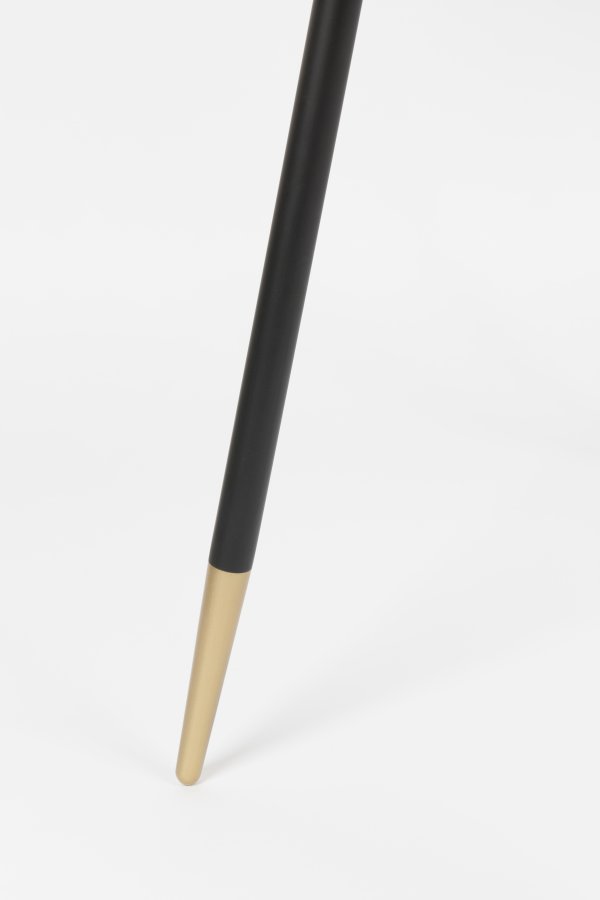 WHITE LABEL LIVING Denise spisebord, rund - brun askefinér og sort metal (91)