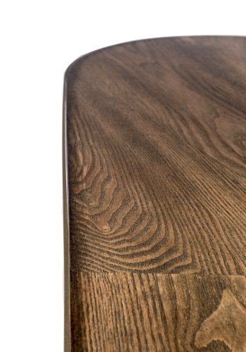 WHITE LABEL LIVING Denise spisebord, oval - brun askefinér og sort metal (180x90)