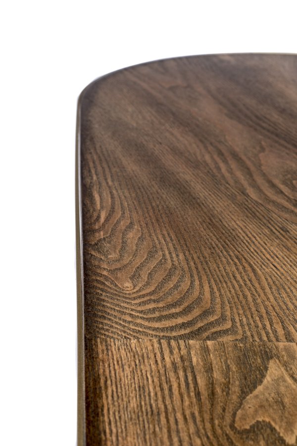 WHITE LABEL LIVING Denise spisebord, oval - brun askefinér og sort metal (180x90)