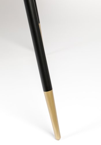 WHITE LABEL LIVING Denise spisebord, oval - brun askefinér og sort metal (180x90)