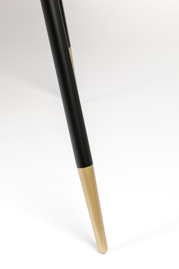 WHITE LABEL LIVING Denise spisebord, oval - brun askefinér og sort metal (180x90)