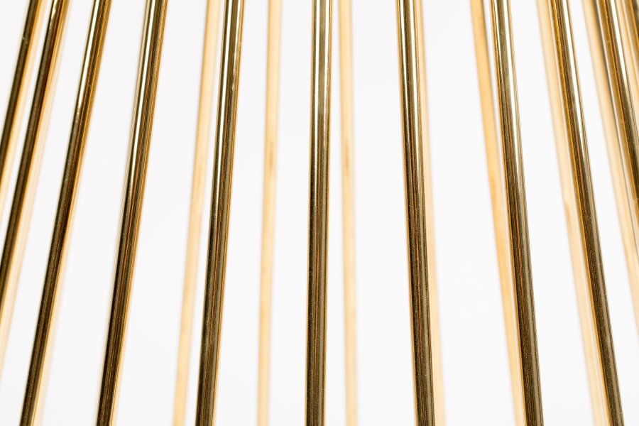 WHITE LABEL LIVING Floris spisebord, rund - glas og guld metal (104)