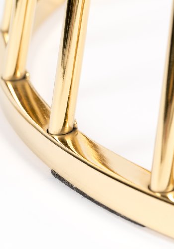 WHITE LABEL LIVING Floris spisebord, rund - glas og guld metal (104)