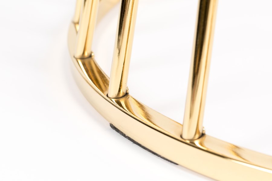 WHITE LABEL LIVING Floris spisebord, rund - glas og guld metal (104)