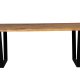 DUTCHBONE Aka spisebord, rektangulr - brun akacietr og sort jern (180x90