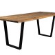 DUTCHBONE Aka spisebord, rektangulr - brun akacietr og sort jern (200x90)