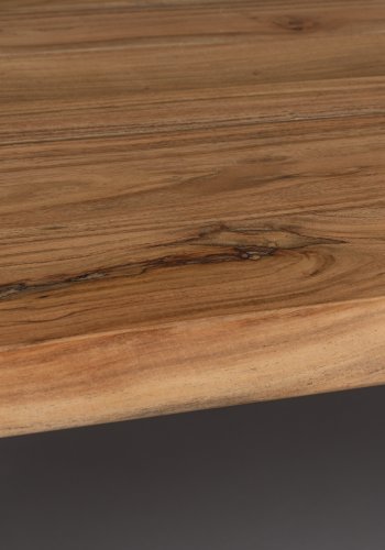 DUTCHBONE Aka spisebord, rektangulr - brun akacietr og sort jern (220x90)