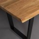 DUTCHBONE Aka spisebord, rektangulr - brun akacietr og sort jern (220x90)