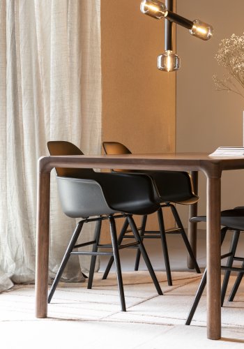 ZUIVER Storm spisebord, rektangulr - valnddefarvet askefinér og asketr (180x90)