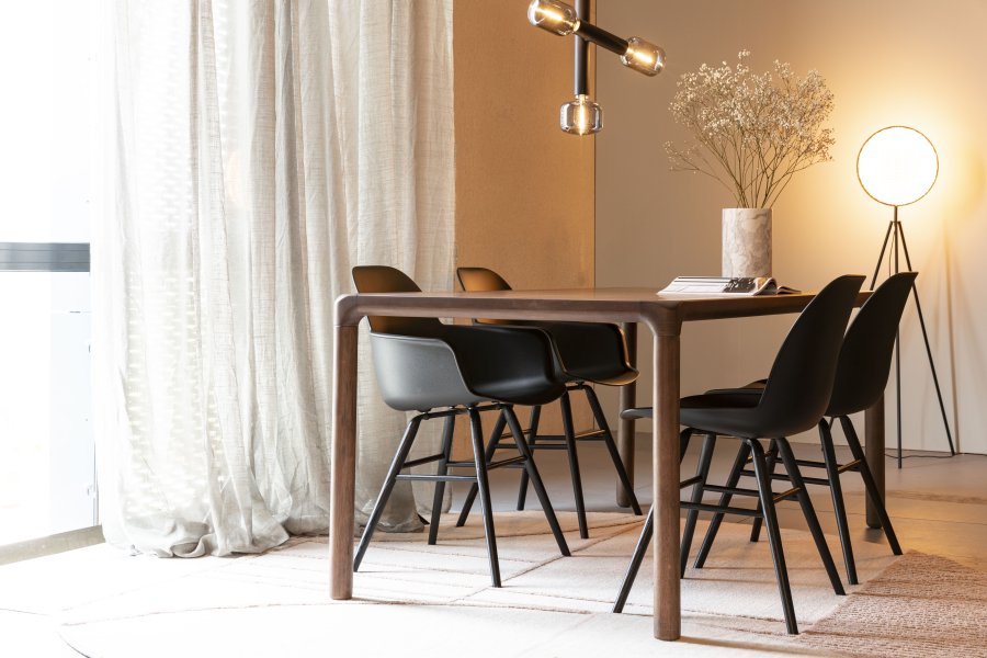 ZUIVER Storm spisebord, rektangulr - valnddefarvet askefinér og asketr (180x90)