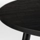 WHITE LABEL LIVING Mo spisebord, rund - sort teaktr og metal (110)