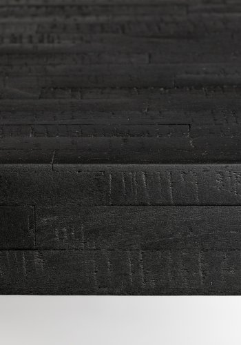 WHITE LABEL LIVING Suri spisebord, rektangulr - sort teaktr og metal (220X100)