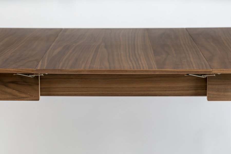 ZUIVER Glimps spisebord, m. butterflybordplade - brun valnddefinér og valnddetr (120/162x80)