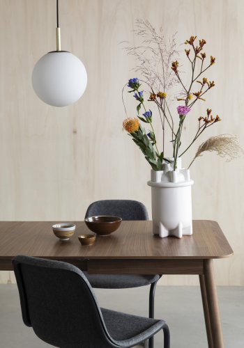 ZUIVER Glimps spisebord, m. butterflybordplade - brun valnddefinér og valnddetr (120/162x80)