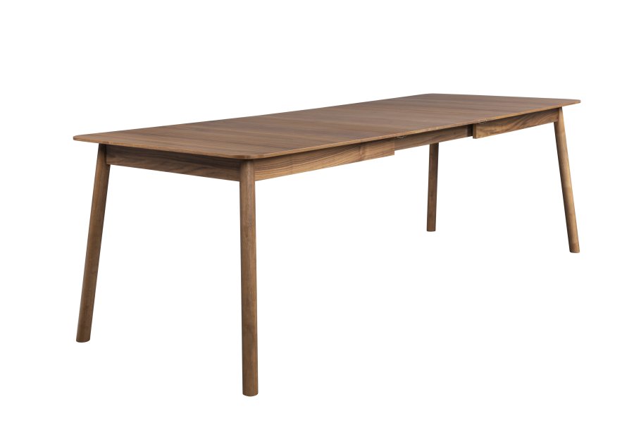 ZUIVER Glimps spisebord, m. butterflybordplade - brun valnddefinér og valnddetr (180/240x90)