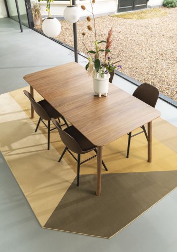 ZUIVER Glimps spisebord, m. butterflybordplade - brun valnddefinér og valnddetr (180/240x90)