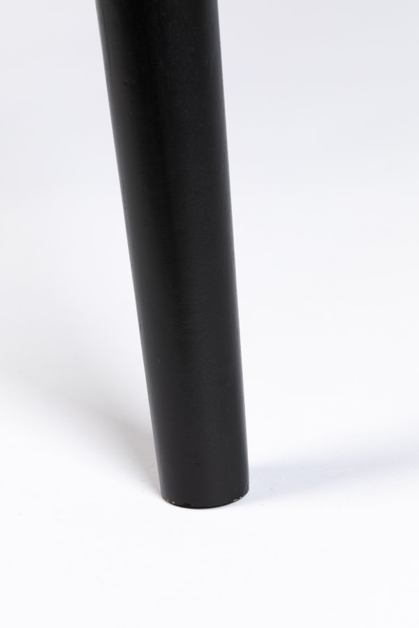 WHITE LABEL LIVING Fabio spisebord, rund - sort egefinér og egetr (100)