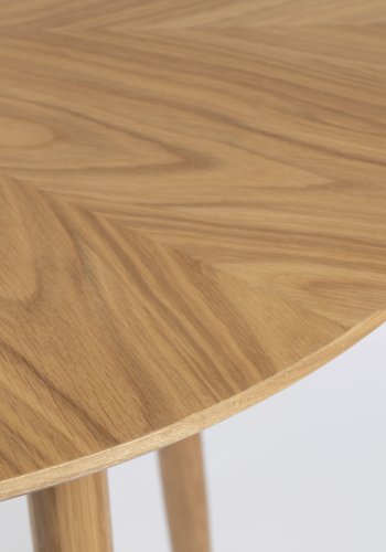 WHITE LABEL LIVING Fabio spisebord, rund - natur egefinér og egetr (120)
